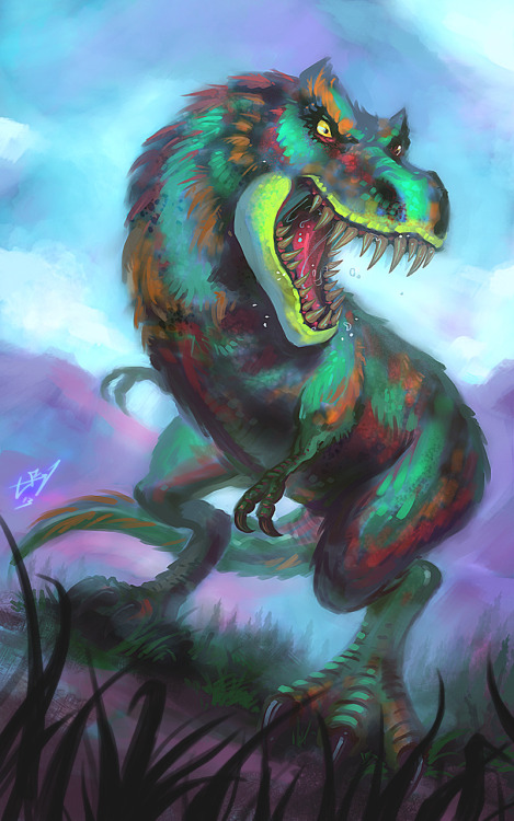 awesomedigitalart:  Playful Tyrano by ~cruzarte 