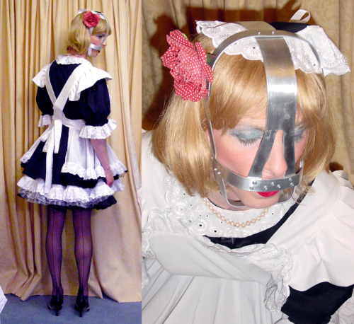 degradedsissy1: pansysissymaid: A Scold’s Bridle is the perfect way to prevent being distracted by