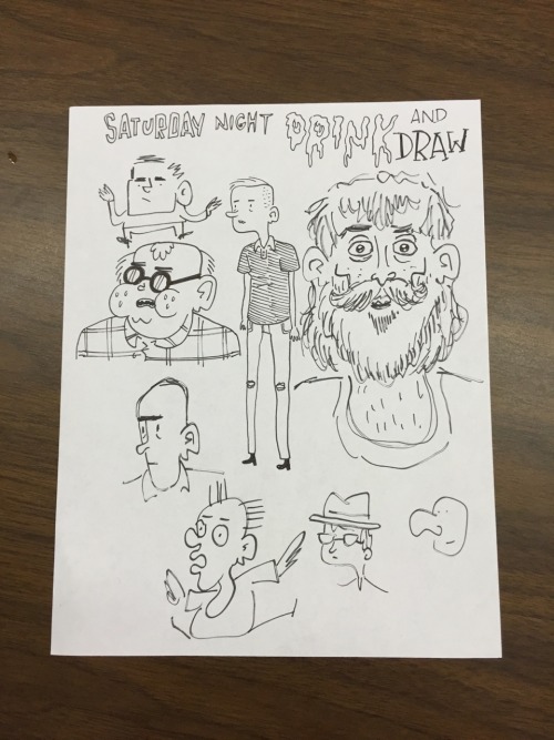 alexnall:This past weekend’s Saturday Night Drink n’ Draw was one for the record books. Eric Barthol