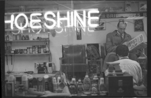 carlmelo:Shoeshine, nyc, b&amp;w 35mm film, circa 1997