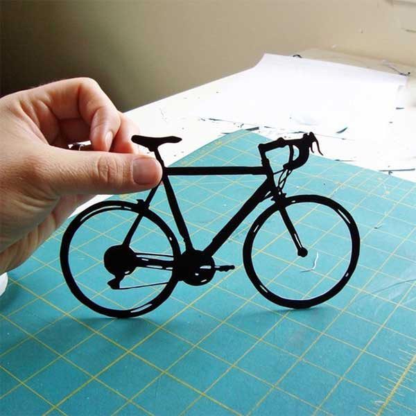 weavingserenity:  Papercut Bicycles 