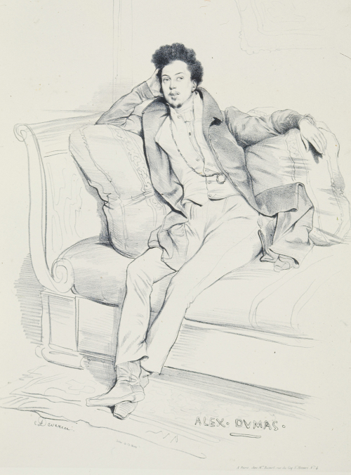 amatesura: Achille Devéria,  Portrait of Alexandre Dumas, 1829  