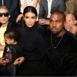 kimkanyekimye:  Kim, Kanye and North sitting