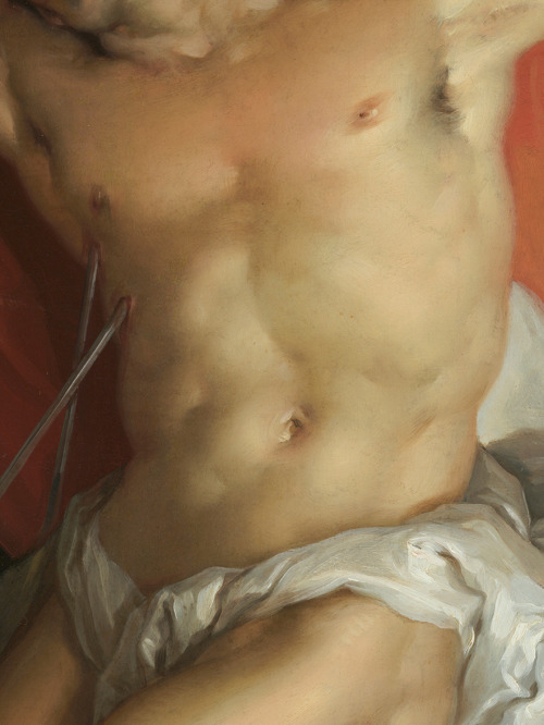 v-ersacrum:   Vicente López y Portaña, Saint Sebastian tended by saint Irene (details), 1795-1800