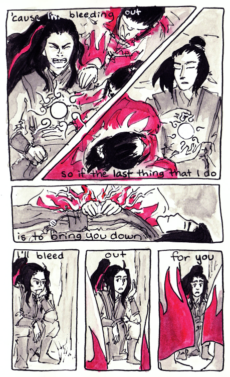 Part one (two, three) of my three-part wei wuxian-centric comic, set to imagine dragons’ “bleeding o