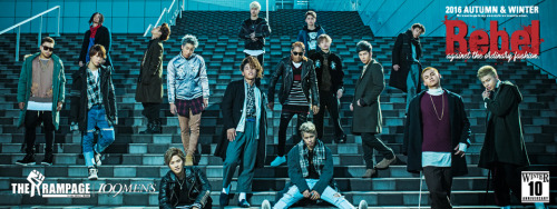 THE RAMPAGE FROM EXILE TRIBE  for 109MEN’S AUTUMN + WINTER ISSUE “REBEL”Style Book is up for grabs a