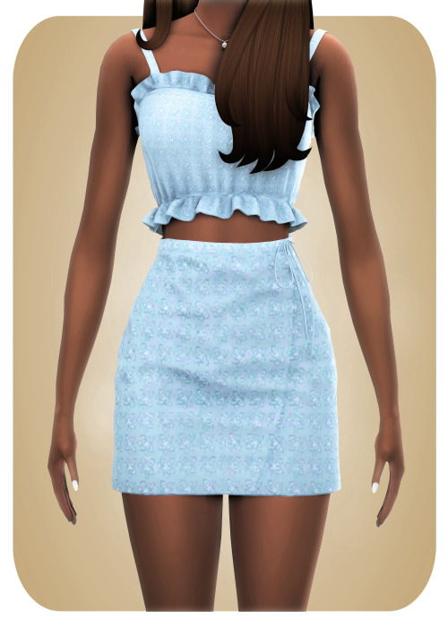 Hair • Earrings • NecklaceLook 1: Top • SkirtLook 2: Top • SkirtLook 3: Top &bul