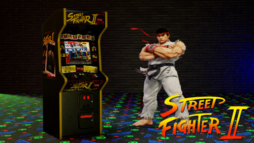 Street Fighter 2 Arcade Cabinet (1 Day Modelling Project) by Toby Pascoe