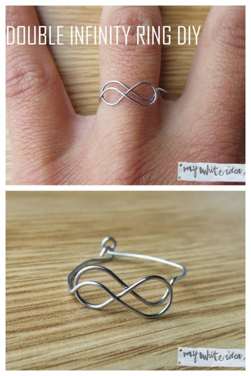 DIY Infinity Double Wire Ring Tutorial from My White Idea. There is a short video with easy to follo