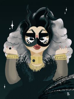 Themyno:  My Favorite Black Feathered Bird. Queen Kim Chi.