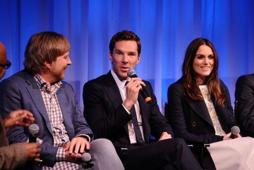 new tab for high res. Benedict Cumberbatch speaks at the official Academy members screening of The I