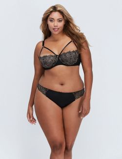 lingerie-plus:  Strappy Balconette bra &amp; Thong panty set