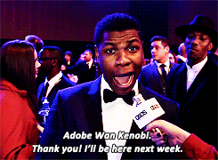 daisy-source:    Star Wars cast read terrible Star Wars jokes on the red carpet 