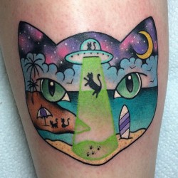 alexstrangler:  Another cat tattoo for my bestie @vaginafriendly #catparty