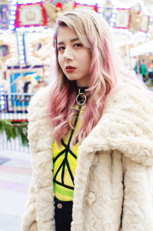 lovelyblasphemy: coat: Liz Lisa リズリサ harness: Flash You and Me top: Roma, Honey Punch, @dollskill sh