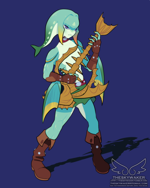 theskywaker: zora link as a breath of the wild zora