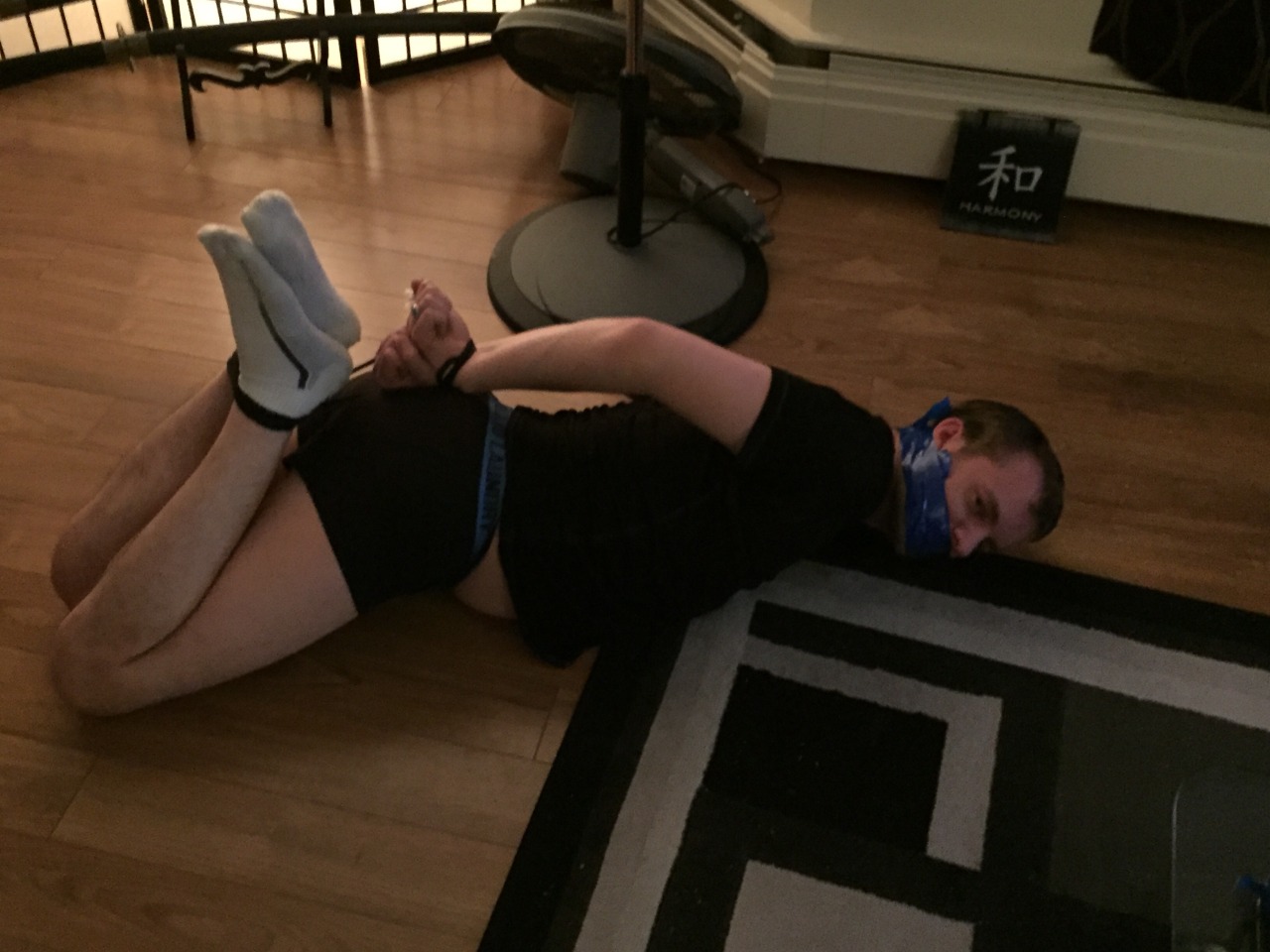 sockgagged32:  Had another great experience with a friend! Ropes were very tight,