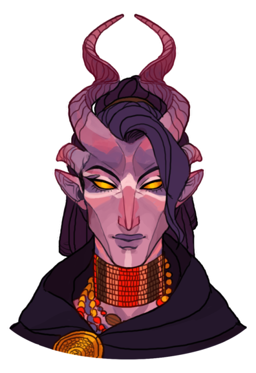 megi-sama:Shail Vakoth, my tiefling warlock for a D&D campaign. Makes really bad persuasion roll