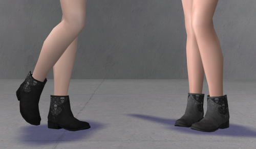 Pixicat’s Caballero Ankle Boots converted and put on a pantless mesh, once again with underwear text