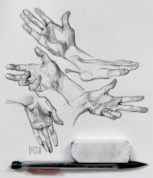 loish: Practicing hands in my sketchbook!