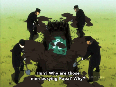 devinchee:  phenomenallyextraordinary123:  FMA/FMAB Meme: 5 deaths (2/5)  Maes Hughes’s