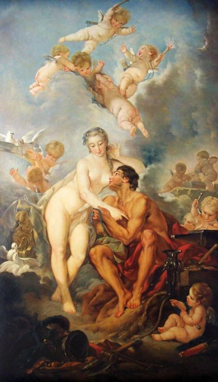 thepastelpriestess:The Visit of Venus to Vulcan by Francois BoucherI love this painting so much