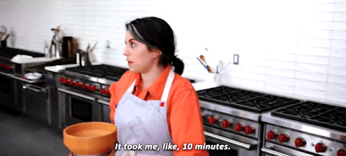 hairsaffitz:  “It’s time for my favorite part, but I don’t know if this is gonna be so great.” From: GOURMET MAKES S1 | E33: Pizza Rolls 