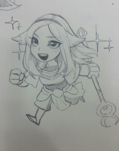 Porn photo ganjangom:  Doodles..! Yordle.ver katarina,