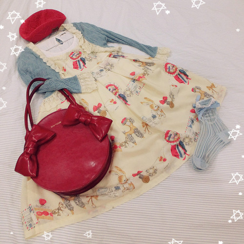 lostnatsu:  A Coordinate a Day - 44 Jsk - Emily temple cute Cardigan - JetJ Bag - Jane Marple Socks 