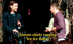 dickiebirdie37: J2 + Jensen making Jared laugh uwu