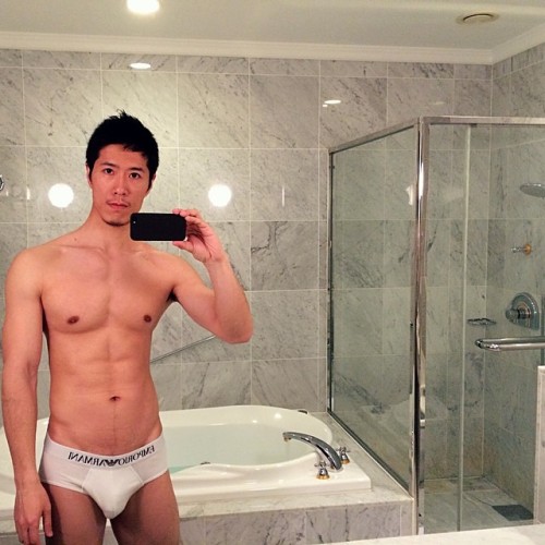 chinesemale:  なんか旅行で痩せた気がするw Go to shower and then bed. Good nite^ ^ by shoh_ar http://ift.tt/1rx9MEN