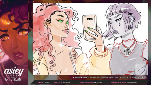 LIVE: Art Stream | Starfire &amp; Raven (Teen Titans)twitch.tv/asieybarbie(Mic: On | Music: On)