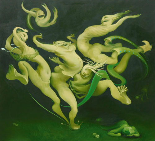 thunderstruck9:Inka Essenhigh (American, b. 1969), Dance Party, 2006. Oil on linen, 106.5 x 117 cm.