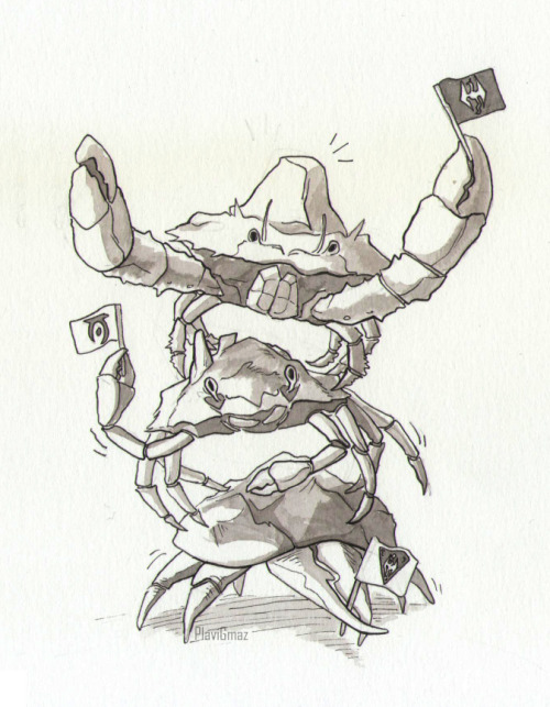 julei-zu:Inktober, day 2 - Mudcrabs 