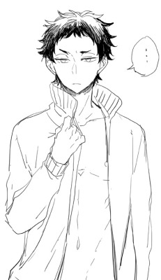 iwaizumi-hajimie:  waya-wayaya: sketch Akaashi    @heiwagayma