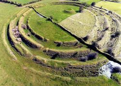 archaicwonder:  Rathra, IrelandRathra (also called Ratra, Rathrar or “Rathbarna Enclosure Complex”) is a quadrivallate earthwork located 2.4 miles (4km) east of Castlerea, Co. Roscommon. It is a very large enclosure - 525 feet (160m) in diameter N-S