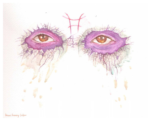 theseavoices: hanni-bunny-lecter:   Watercolors are fun ;w; I love drawing eyes and I’m so lucky that Mads’ eyes are the prettiest.   Yeahhhheahhh 