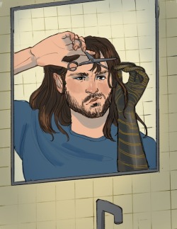 laurenrayart:  it’s 2 am and he’s in sam’s bathroom