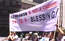 lesbianherstorian: “LESBIANISM IS NOT A CHOICE, IT IS A BLESSING!” at the new york city dyke march, june 1993