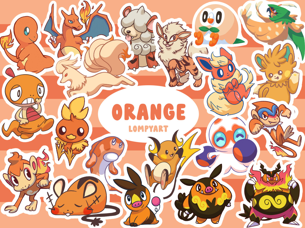 Orange Rainbow friends 🌈 in 2023  Cute pokemon wallpaper, Rainbow, Orange