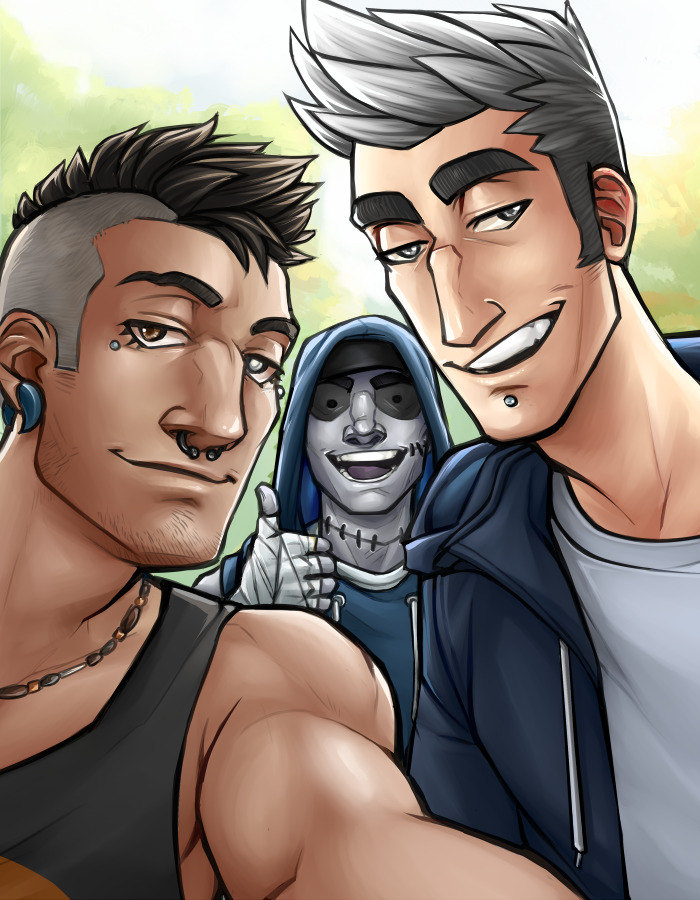 boburto:
“A cheerful lil selfie I drew up back when we hit hiatus on the Collateral Damage comic… Maybe one day!
”