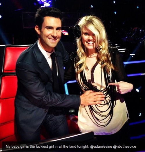 The hand of @adamlevine blessing my baby girl. FULL CIRCLE MOMENT. ]]>