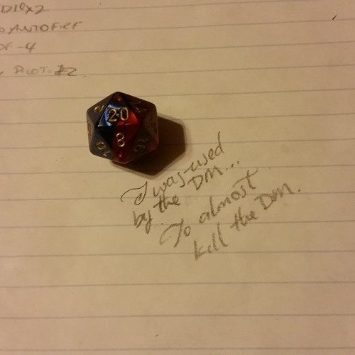 theccadvocate: I was used by the dm to almost kill the dm. #dice #shaming