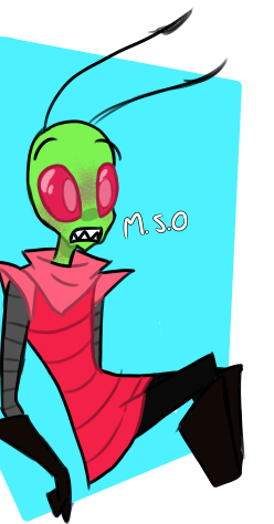 maple-sugar-oatmeal: first time drawing my favorite invader! ( gave Zim freckles ) Reblogs are appre