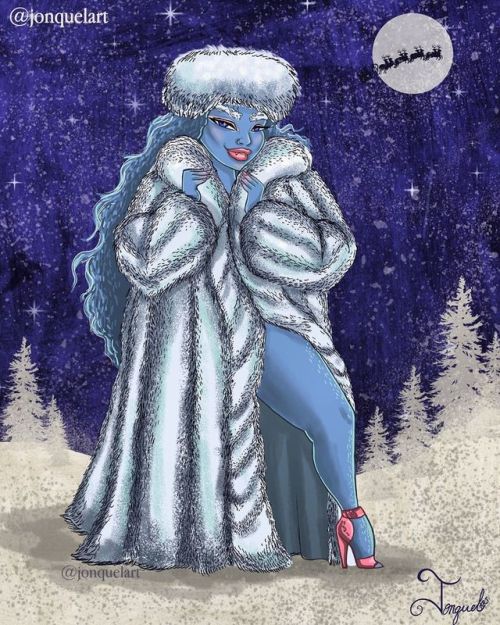It’s Christmas time and Rudolph is one tv! Here’s a sassy yeti to start the season. ☃️⛄️❄️ #jonquela