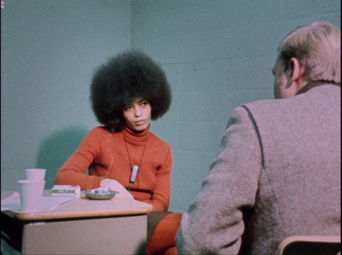 electripipedream: Angela Davis and Bo Holmström, San Rafael County Prison, 1972, in an image from “The Black Power Mix Tape 1967-1975,’ directed by Göran Olsson