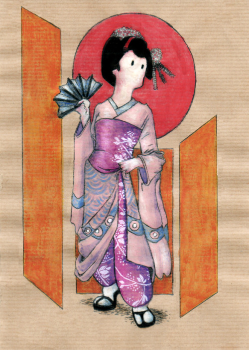 This little lady has been made for this month @characterdesignreferences geisha and samouraiArt by S