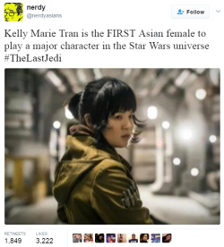 cartnsncreal:  And she’s Vietnamese/Southeast Asian too which is even rarer to see on screen. Representation Matters #Diversity ❤️   