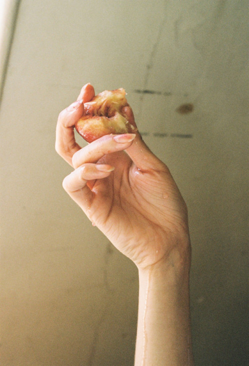 lobbiaz: Ada, a peach and her feet Analog photography by me. Full set on lobbiaz.com and only. For m
