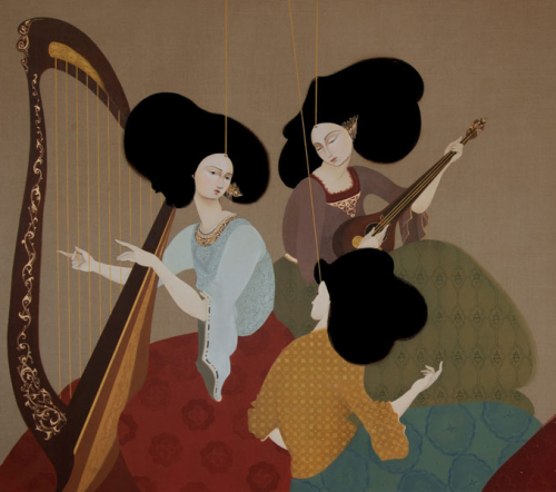 fordarkmornings:Hayv Kahraman  -  Hegemony,  2009  (detail) Iraqi-American, b. 1981 Oil on linen